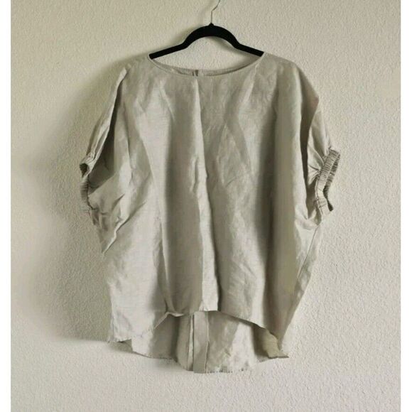 Nolley's Button Back Beige 38 Approx. Size M Neutral Oversized Lagenlook - Picture 6 of 6